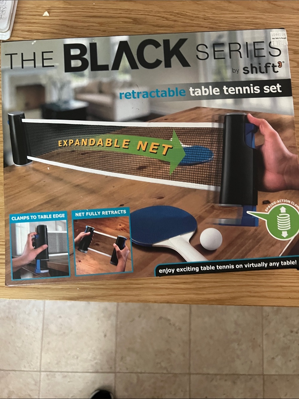 Shift Black Series Retractable Table Tennis Set - Black and Blue